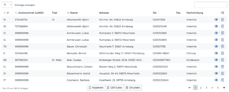 Ärzteliste