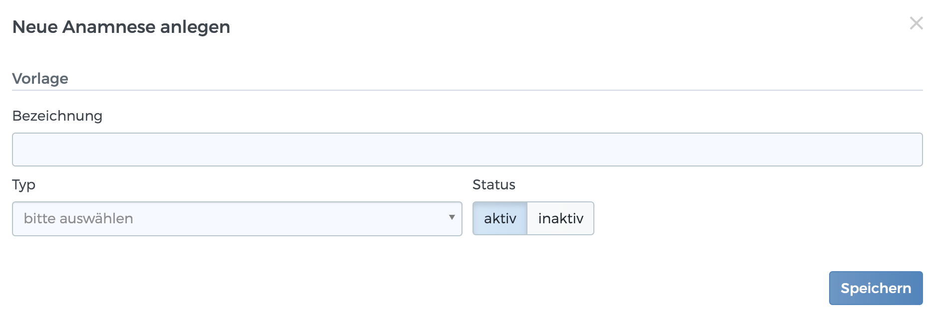 Anlage einer Anamnesen
