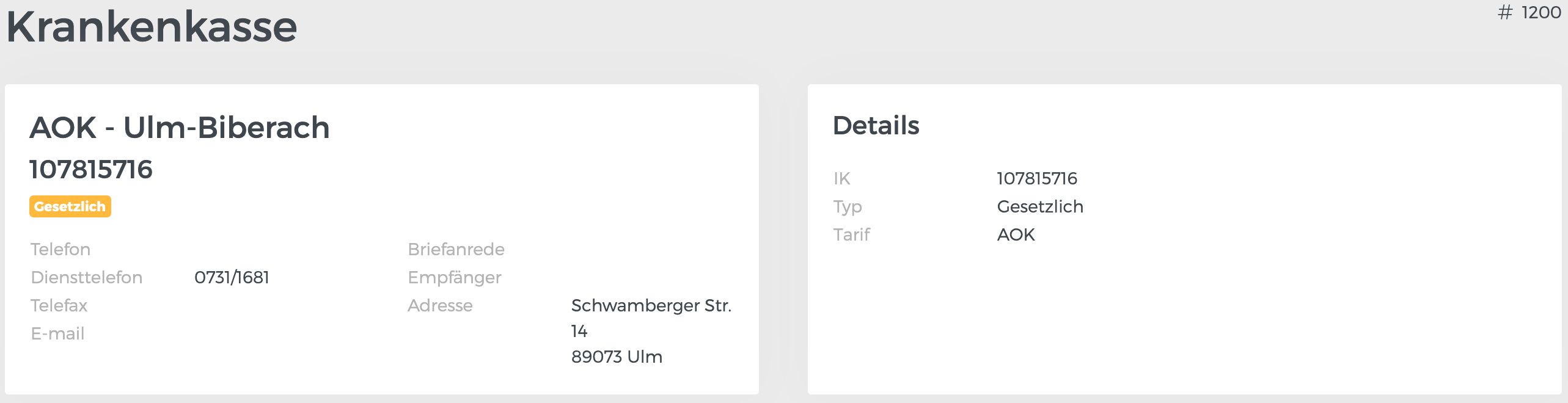 Krankenkassendetails