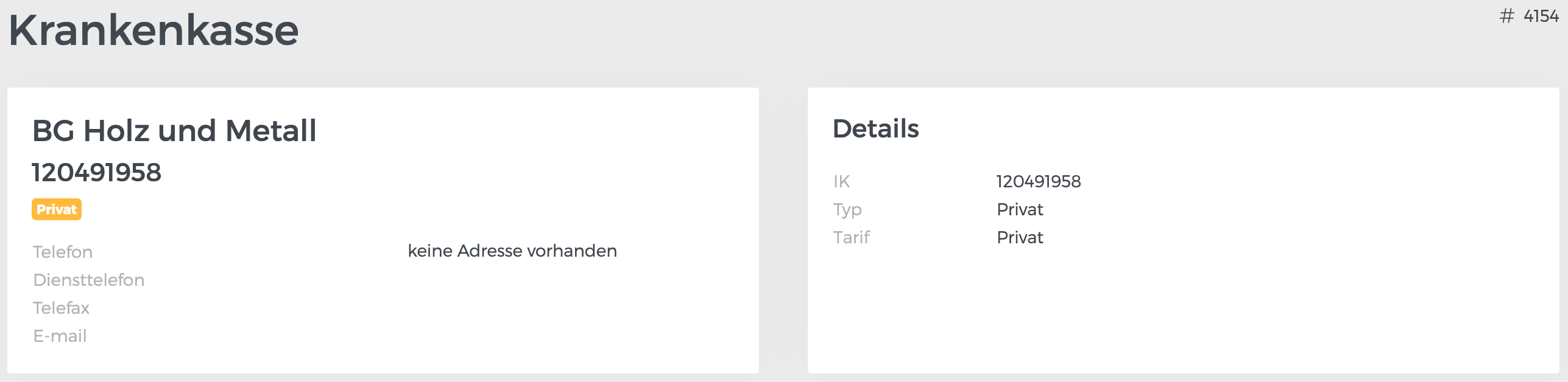 Krankenkassendetails